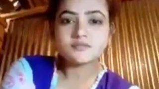 Beautiful village girl Babitha topless nude solo clip