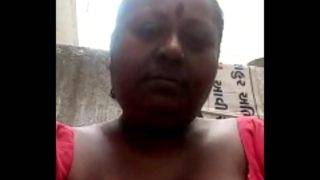 Big breast desi mom nude tease on Whatsapp call