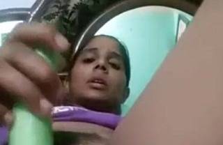 Indian brinjal sex toy masturbation