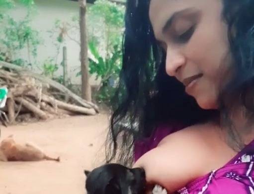 Girls Breastfeeding Animal - Mallu breastfeeding dog TikTok video