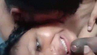 Gandha aunty crying threesome sex video