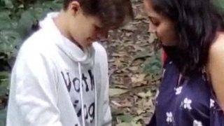 NRI girl shaking cock of boyfriend