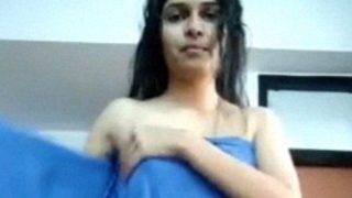 Indian working women hostel Girl Meghana striptease
