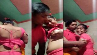 Perverted Jija sucks his sali’s boobs in Indian bf