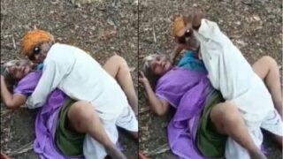 Rajasthani old couple fucks outdoors in desi sex MMS