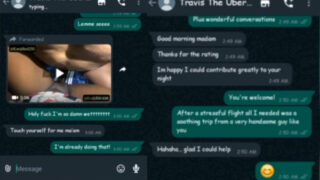 Sexting WhatsApp chat with Uber driver