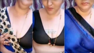 South Indian lady shows her nude desi boobs on camera