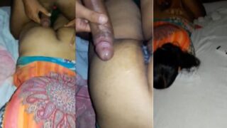 The horny couple’s desi sex video from the hotel room