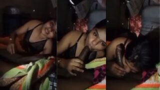 Village girl gives an Indian blowjob to a desi BBC