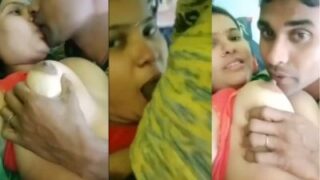 Thirsty Devar sucks his Bhabhi’s juicy boobs in Kerala sex