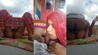 Desi sex video of a Bhabhi fucking on open terrace