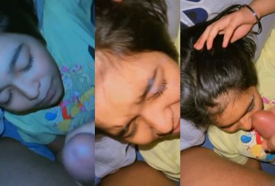 Brother drops his cumload on his 18 year old sister’s face