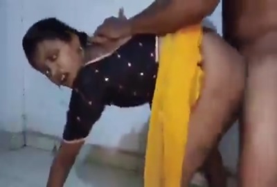 The owner bangs his maid hard in the doggy style
