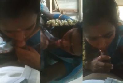 Chennai lady gives a Tamil blowjob to her lover – HamaterDesi.com – HamaterDesi.com