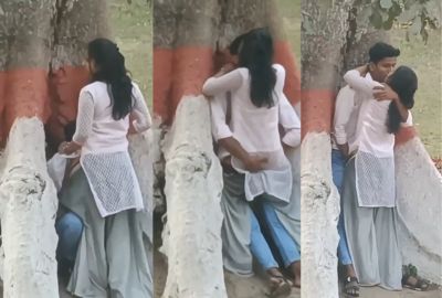 College couple enjoys outdoor sex below a big tree – HamaterDesi.com – HamaterDesi.com