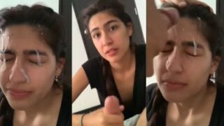 Beautiful desi girl with thick facial cumshots