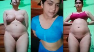 Beautiful girl with big boobs records her nude MMS