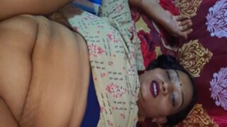 Husband wakes up his wife and records their wild desi porn