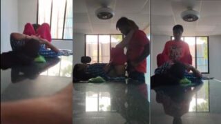 Office sex video of a man fucking his colleague on the table