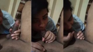 Young girl’s blowjob MMS sucking her uncle’s dick